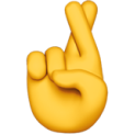 Crossed finger emoji