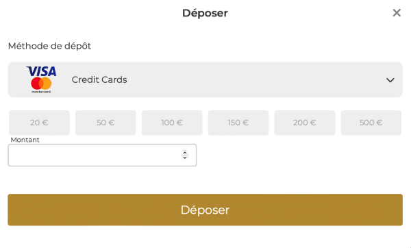 capture d'&eacute;cran d&eacute;p&ocirc;t d'argent casino extra