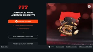 capture decran inscription etape 3 casino777 be