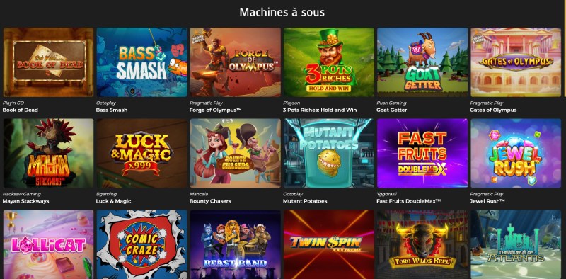 capture d'&eacute;cran machine &agrave; sous casino extra
