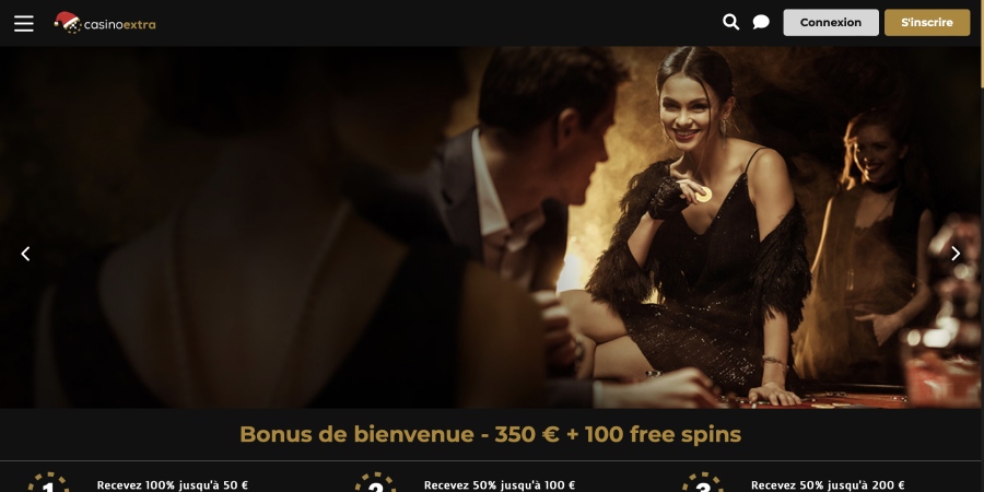 capture d'&eacute;cran page d'accueil casinoextra