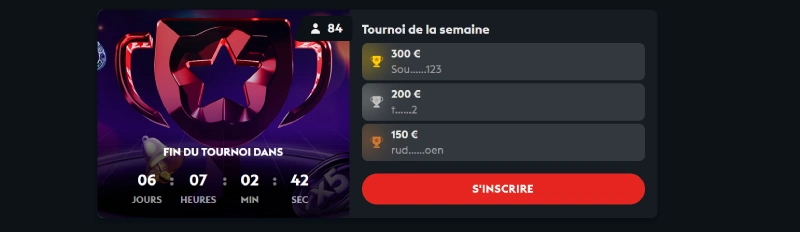 capture decran tournois casino777 be
