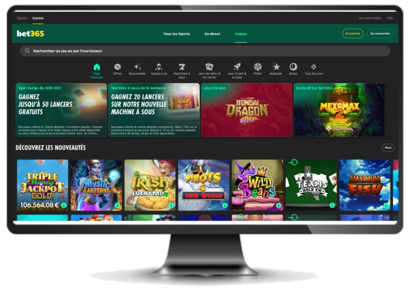 interface bet365 sur ordinateur