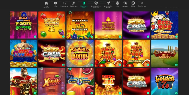 les machines à sous sur bet365 casino
