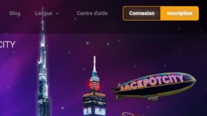 capture d'&eacute;cran jackpotcity casino bouton inscription