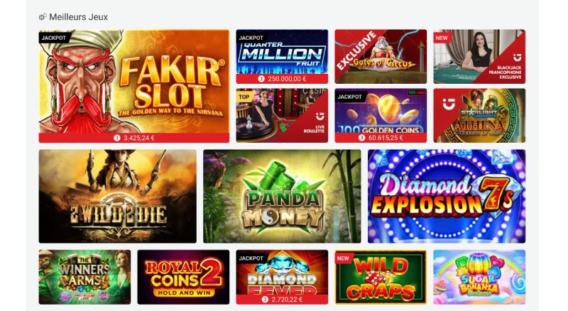 capture d'écran jeux de casino circus casino