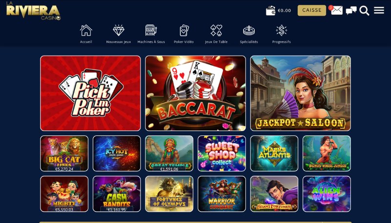 capture d'écran jeux de casino la riviera casino