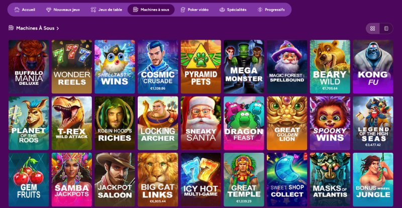 capture d'&eacute;cran majestic slots club machines a sous