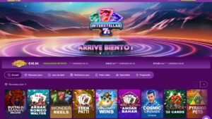 capture d'&eacute;cran majestic slots page d'accueil
