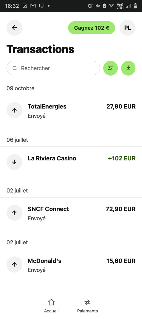 preuve de retrait sur la riviera casino