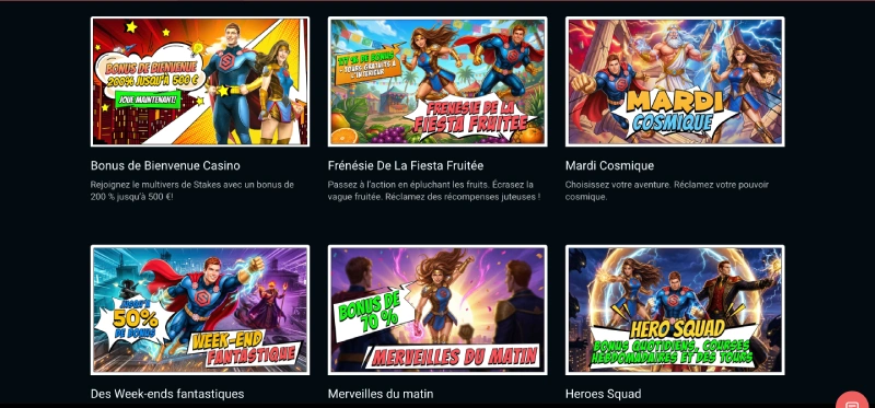 autres promotions sur stakes casino