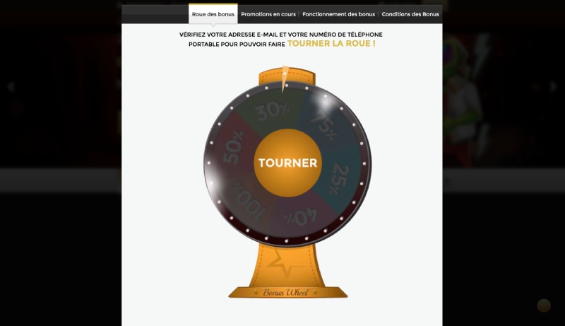 capture d'écran roue de la fortune unique casino