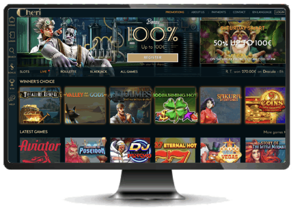 cheri casino verison desktop