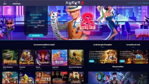 capture d'&eacute;cran page d'accueil lucky8