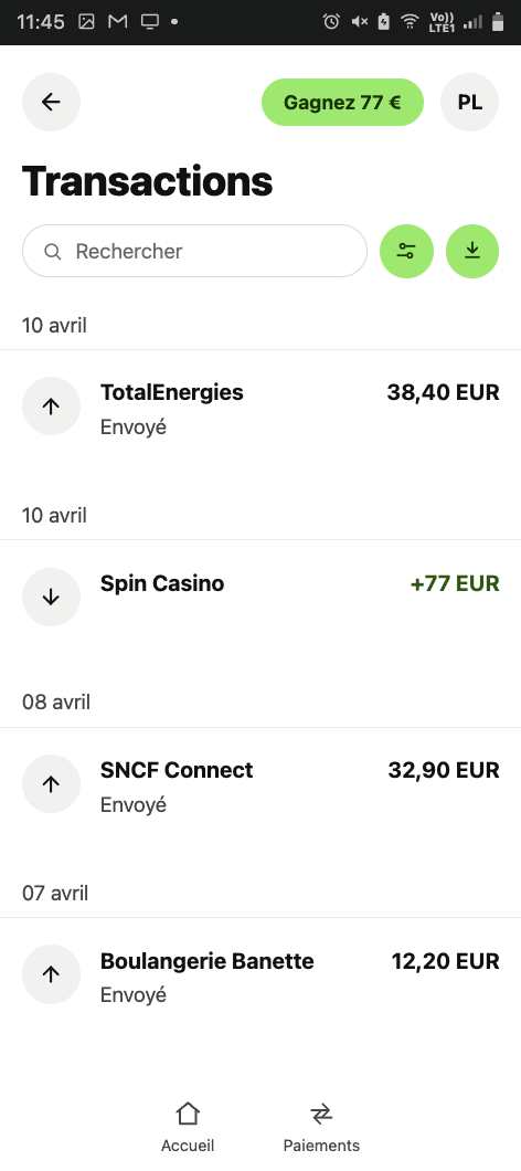 preuve de retrait sur spin casino