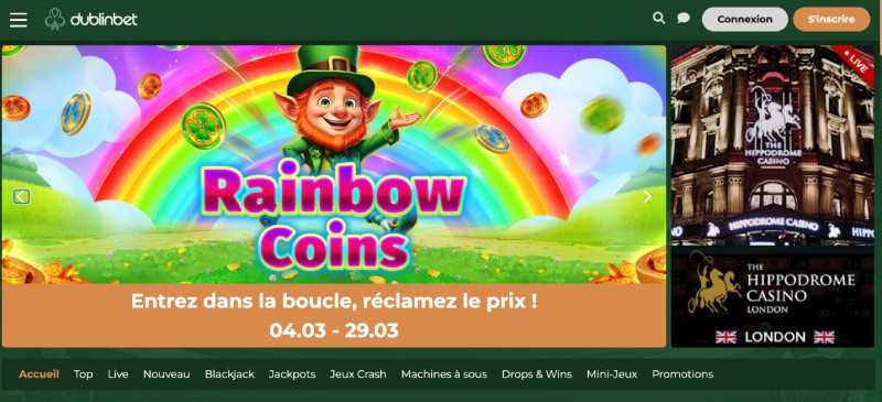 L'univers de Dublinbet Casino 2
