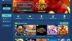 capture d'&eacute;cran spintropolis casino page daccueil