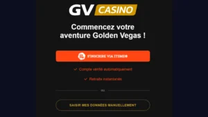 capture decran inscription étape3 golden vegas casino