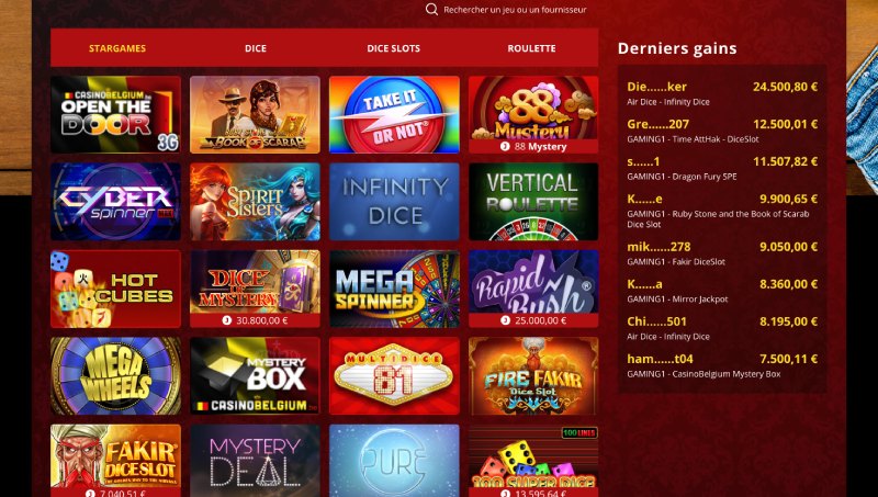 capture d'écran jeux de casino belgium casino