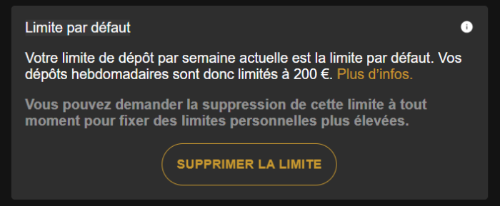 limite de dépôt sur golden vegas casino