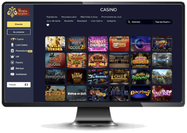 Montecryptos Casino version desktop