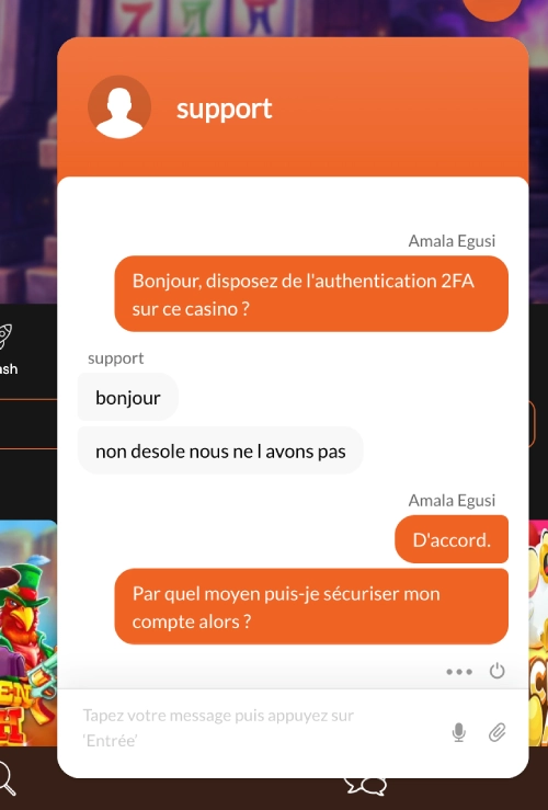 assistance client sur hermes casino