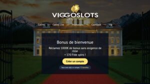 capture d'&eacute;cran page daccueil viggoslots