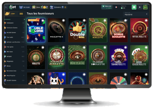 Version desktop de Cbet casino