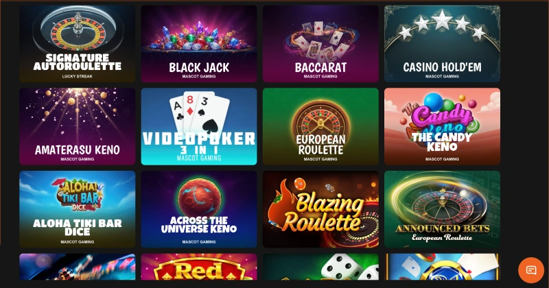 jeux de table sur hermes casino