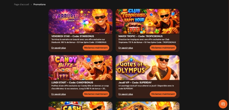 promotions sur hermes casino