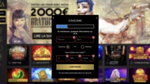 capture d'écran formulaire joka casino