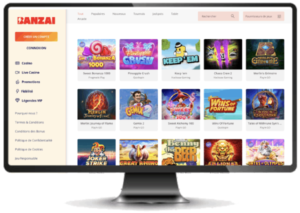 banzai casino version desktop