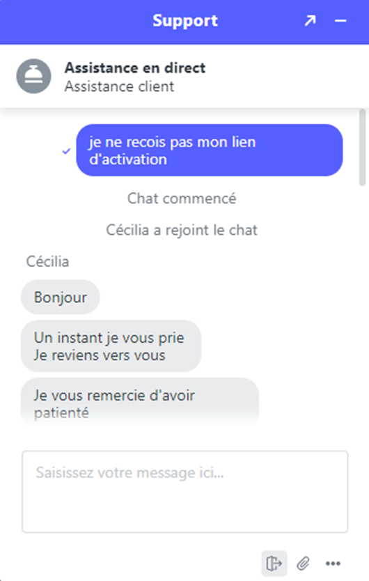 capture d'écran chat en direct banzai slots