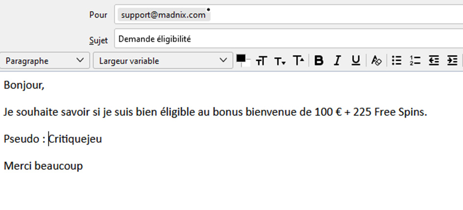 capture d'écran email madnix