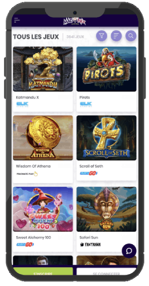 madnix casino version mobile