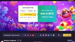 capture d'&eacute;cran bitstarz casino page d'accueil