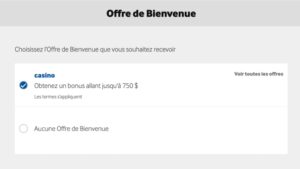 capture d'&eacute;cran inscription offre de bienvenue betway casino