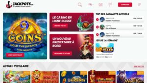 capture d'&eacute;cran jackpots.ch casino page dacceuil