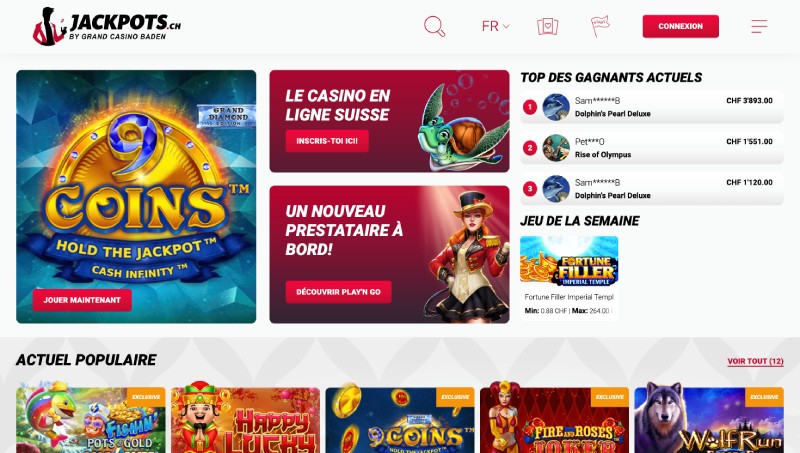 capture d'écran jackpots.ch casino page dacceuil