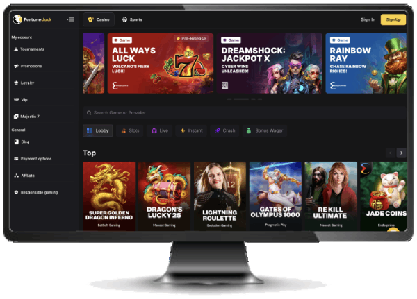 fortunejack casino version desktop