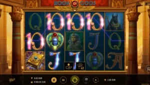 Interface de la machine &agrave; sous Book Of Gods