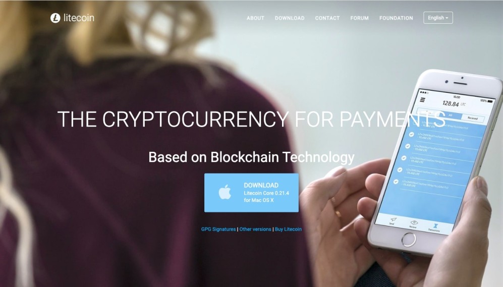 capture d'écran litecoin.org