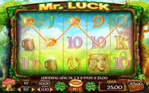 capture d'écran slot mr luck