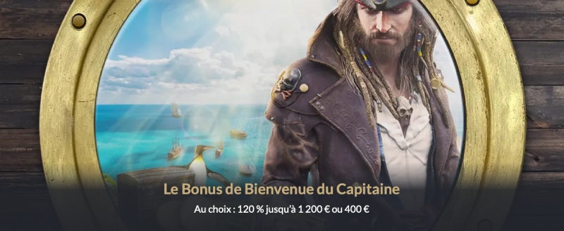 capture d'écran bonus de bienvenue tortuga casino