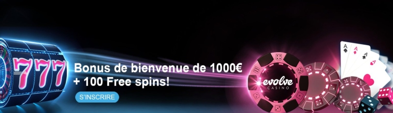 capture d'&eacute;cran evolve casino bonus de bienvenue