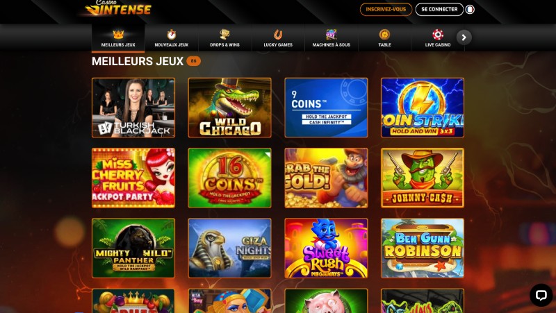 capture d'écran jeux de casino casino intense