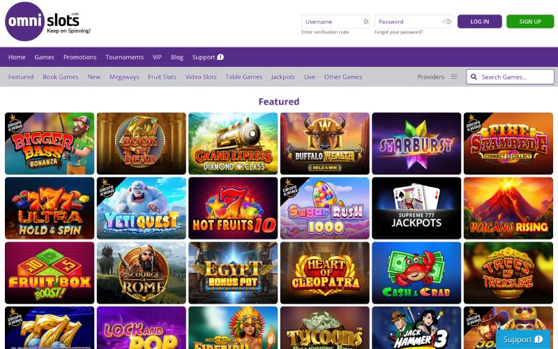 capture d'écran omni slots casino jeux de casino