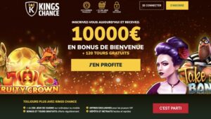 capture d'&eacute;cran page daccueil kings chance