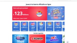 capture d'&eacute;cran thelotter casino page d'accueil