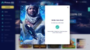 capture d'&eacute;cran verification email prince ali casino